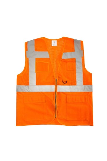 Cepli Fileli İkaz Yeleği - Turuncu