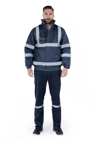 Hi-Vis İş Montu - Lacivert