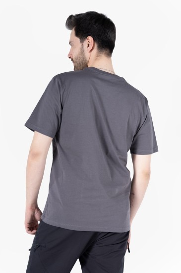 Bisiklet Yaka T-Shirt - Antrasit Gri