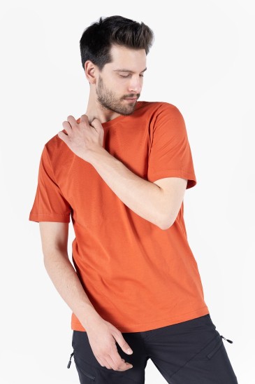 Bisiklet Yaka T-Shirt - Kiremit