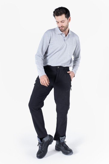 Owl 2735 Ripstop Su Geçirmez Softshell Pantolon - Siyah