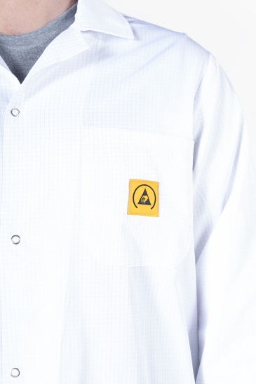 Antistatik ESD Önlük - Beyaz