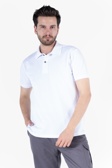 Polo Yaka  T-Shirt - Beyaz