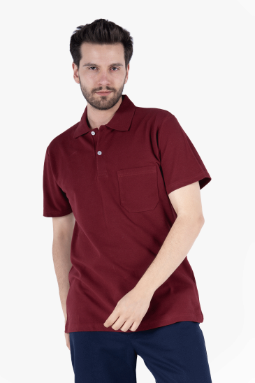 Polo Yaka T-Shirt - Bordo