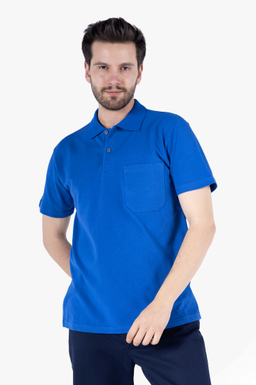 Polo Yaka T-Shirt - Saks Mavi
