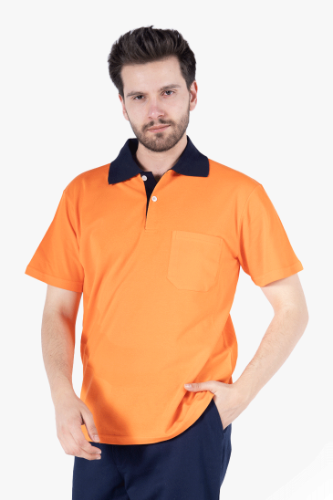 Polo Yaka T-Shirt - Turuncu