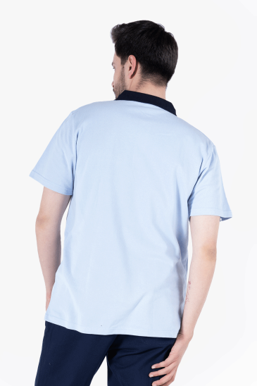 Polo Yaka T-Shirt - Gök Mavi