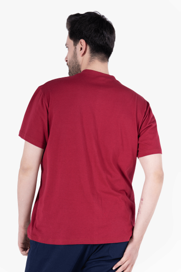 V Yaka T-Shirt - Bordo