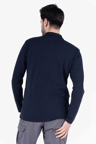 Polo Yaka Sweatshirt - Lacivert
