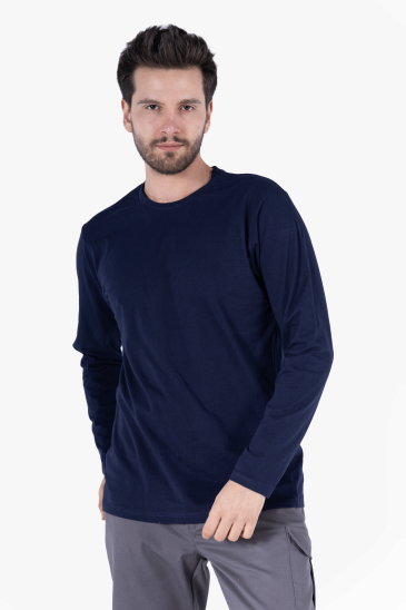 Bisiklet Yaka Sweatshirt - Lacivert