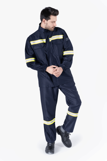 Blo Guard Erimiş Metal Sıçramalarına Karşı Ceket - Lacivert