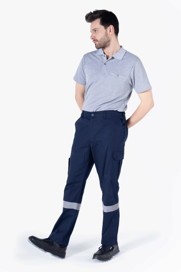 Reflektörlü ve Komando Cepli Pantolon - Lacivert