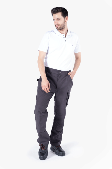 Diz Takviyeli Panama Pantolon - Kahverengi