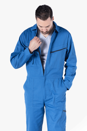 Cebi Fermuarlı Tulum - Pastel Mavi