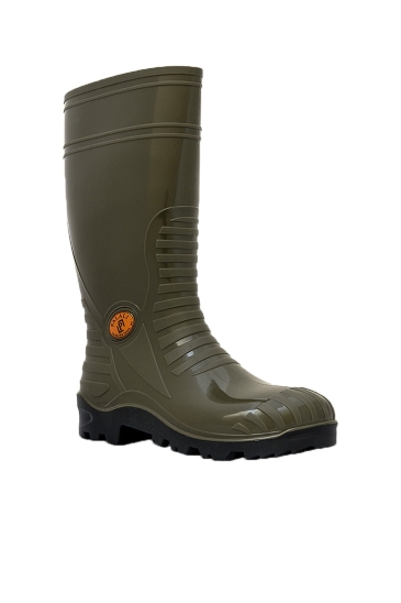 Palalı Pvc Çelik Burun ve Çelik Tabanlı Çizme S5 - Haki