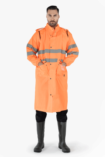 Hi - Vis Yağmurluk - Turuncu