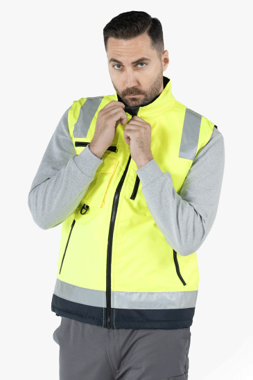 Reflektörlü Anorak Oxford Yelek - Sarı