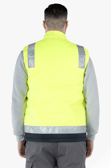 Reflektörlü Anorak Oxford Yelek - Sarı