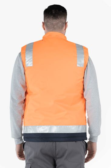 Reflektörlü Anorak Oxford Yelek - Turuncu