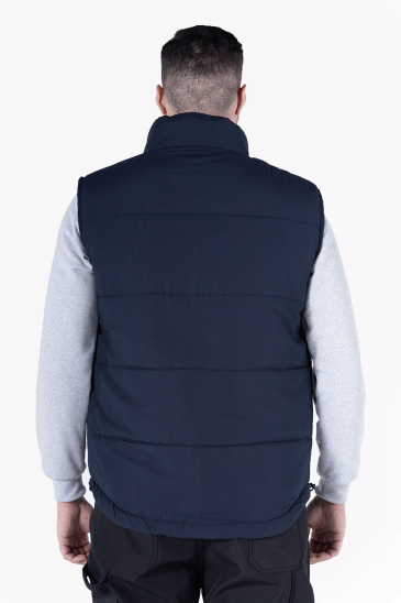 Elyaf Dolgulu Dik Yakalı Yelek - Lacivert