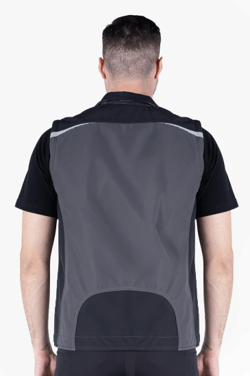 Softshell Yelek - Gri - Siyah