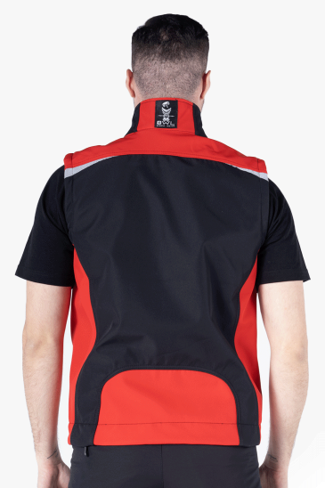 Softshell Yelek - Siyah - Kırmızı