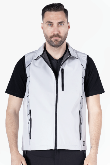 Tiger Softshell Yelek - Açık Gri - Siyah