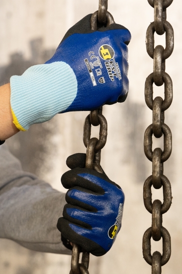 Hanvo Nitril Tam Kaplı Kesilmeye Dirençli Eldiven - Lacivert