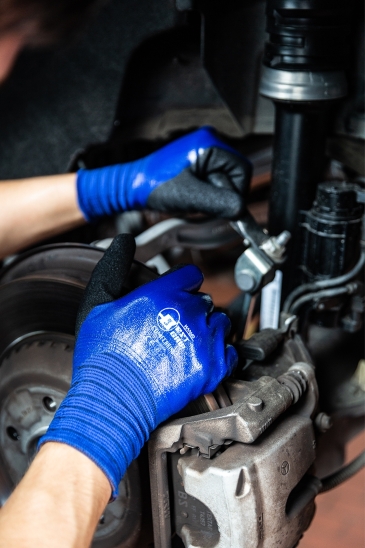 Hanvo Nitril Tam Kaplı Montaj Eldiveni - Lacivert