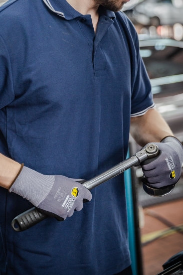 Hanvo Dotlu Köpük Nitril Kaplama Eldiven - Lacivert