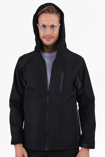 Çift Renkli Riptstop Softshell Mont - Siyah - Haki