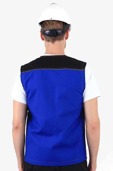 Panama Yelek - Saks Mavi - Siyah