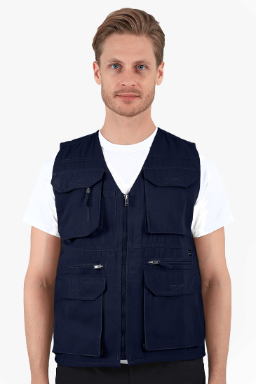 Çok Cepli Yelek - Lacivert
