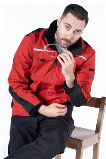 3'ü Bir Arada Mont - Kırmızı - Siyah