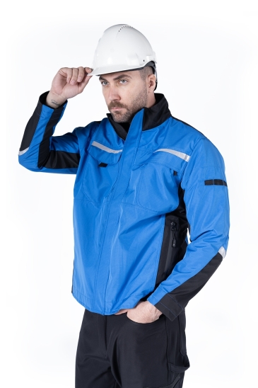 3'ü Bir Arada Mont - Saks Mavi - Siyah