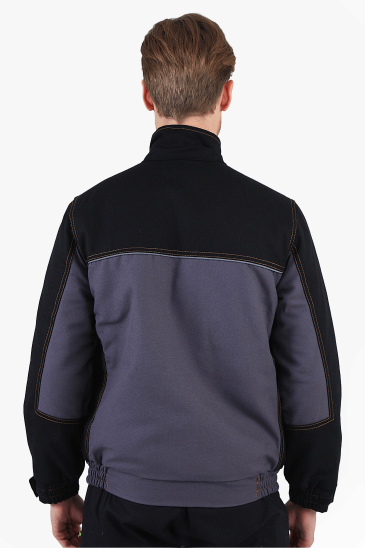 Çift Renkli Panama Mont - Gri - Siyah