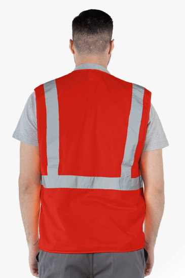 Mühendis İkaz Yeleği - Kırmızı