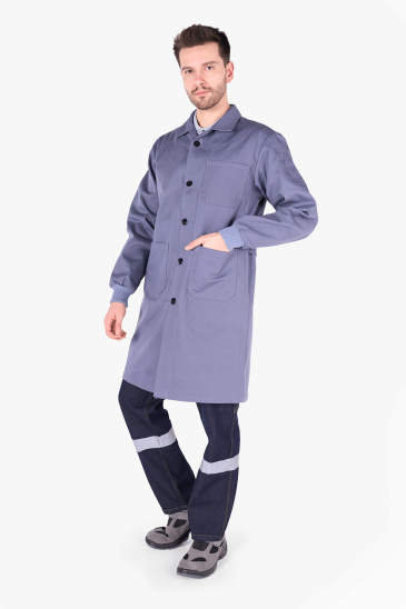 Pamuk İş Önlüğü - Gri