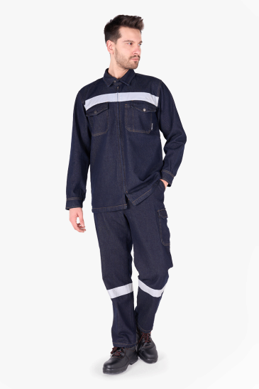 Kot Gömlek-Pantolon Takım - Lacivert
