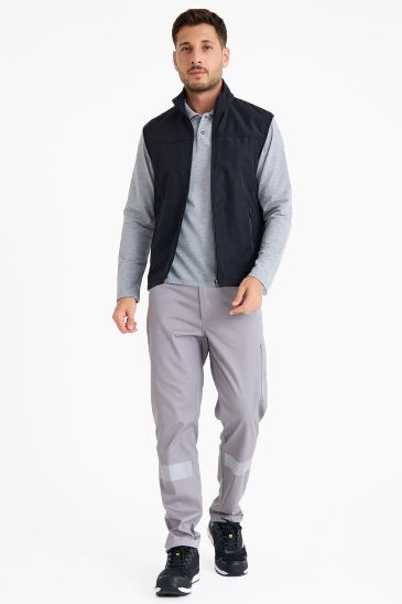 Robalı Softshell Yelek - Siyah