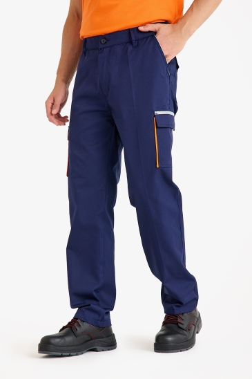 Cepleri Biye Reflektörlü Pantolon - Lacivert