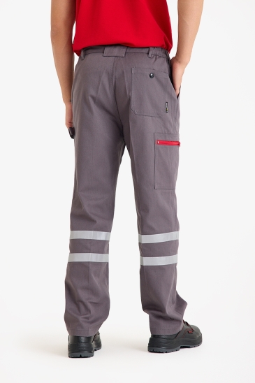 Asma Aparatlı Reflektörlü Pantolon - Gri