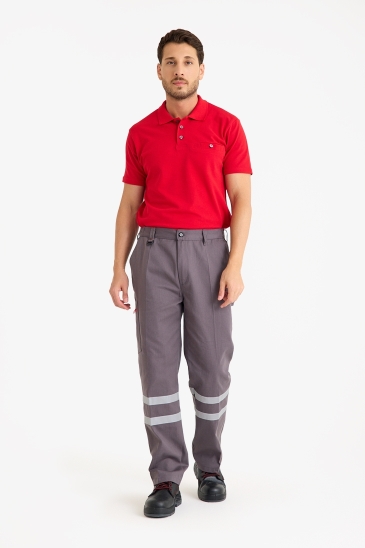 Asma Aparatlı Reflektörlü Pantolon - Gri