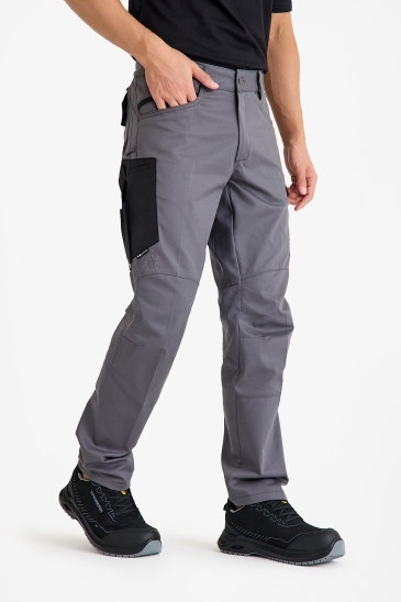 F 2144 Kordura Takviyeli Likralı Pantolon - Antrasit Gri - Siyah