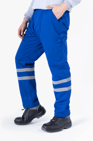 Asma Aparatlı Reflektörlü Kapitoneli Pantolon - Saks Mavi