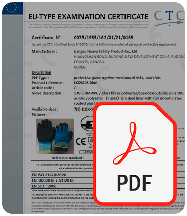 LKX9208 - Latex Kesilmeye Dirençli Soğuk Hava Eldiveni