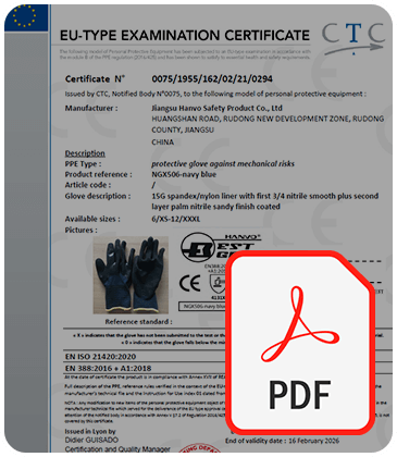 NGX506 - Nitril 3/4 Kaplı Montaj Eldiveni