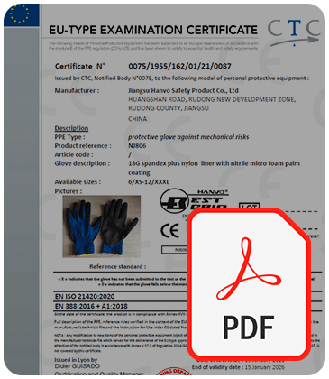 NJ806 - Köpük Nitril Hassas Eldiven