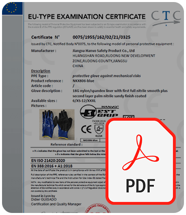 HNV NKX806 - Nitril Tam Kaplı Montaj Eldiveni