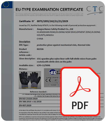 NU506 - Full Kaplı Dotlu Köpük Nitril Eldiven